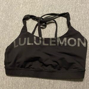 Lululemon size 8 black sports bra